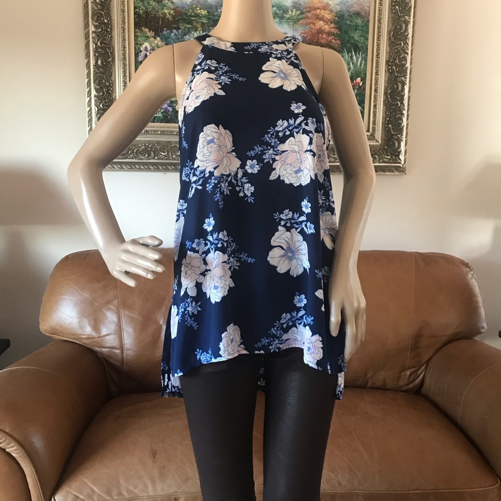 Anthropologie Paper Crane Floral Top
